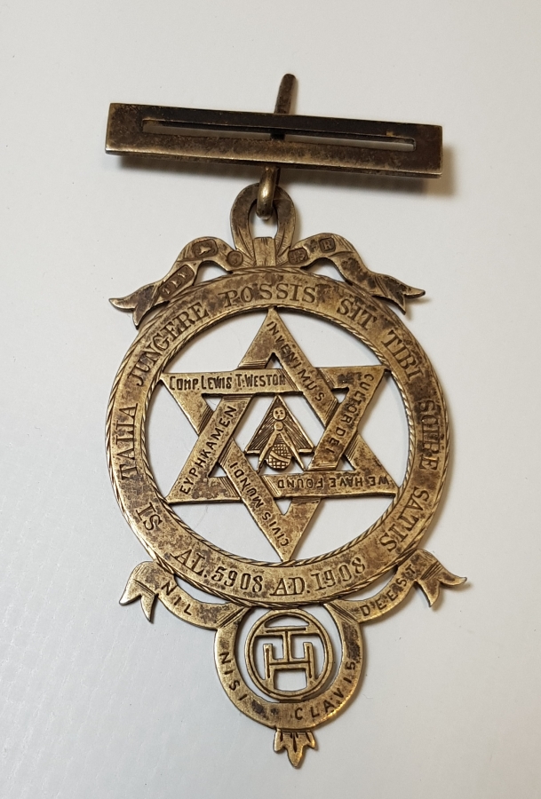 1908 TARİHLİ GÜMÜŞ MASON MADALYASI