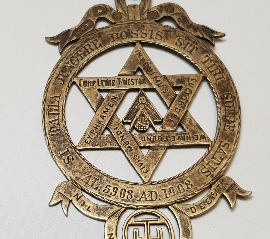 1908 TARİHLİ GÜMÜŞ MASON MADALYASI