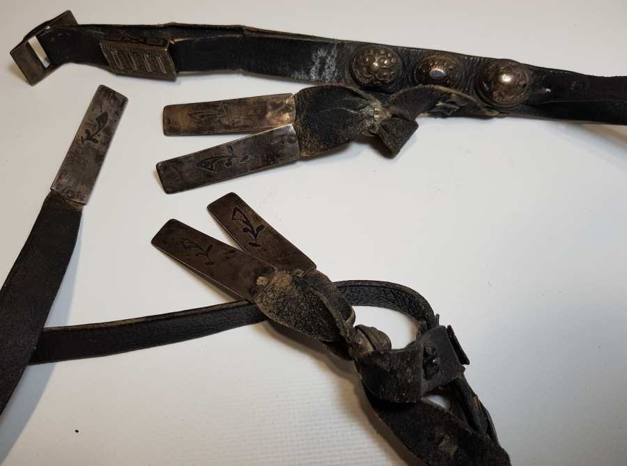 OSMANLI DÖNEMİ SAVATLI GÜMÜŞ ÇERKES KEMERİ