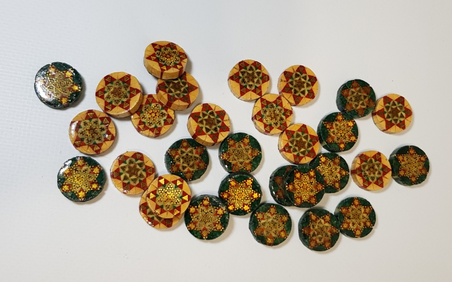 ÖZEL YAPIM MARKÜTERİ VE MİNYATÜRLÜ TAVLA