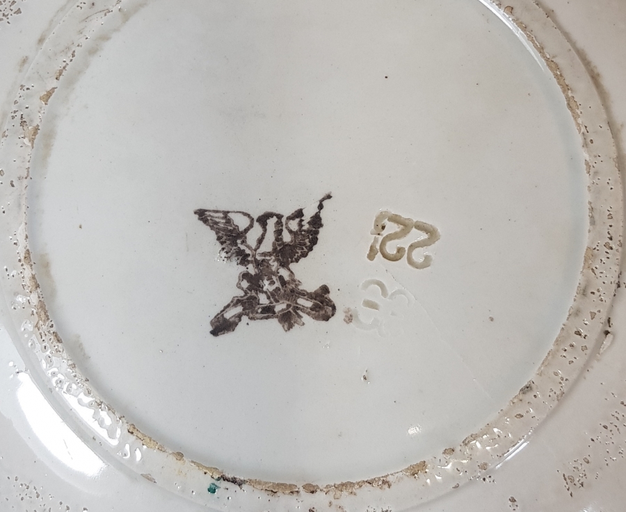 OSMANLI DÖNEMİ EL BOYAMA PORSELEN TABAK