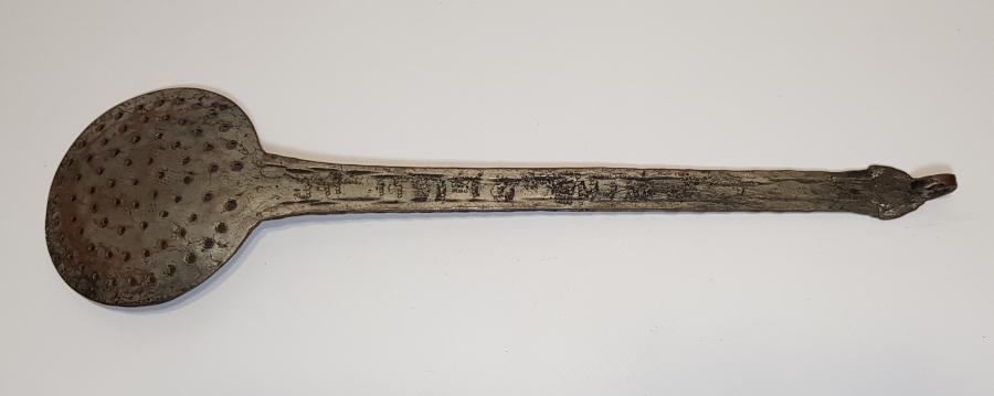 ARKASI OSMANLICA YAZILI BAKIR SÜZGEÇ 