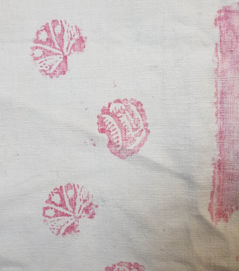 OSMANLI DÖNEMİ BASKI KÖK BOYA İŞLEMELİ SECCADE