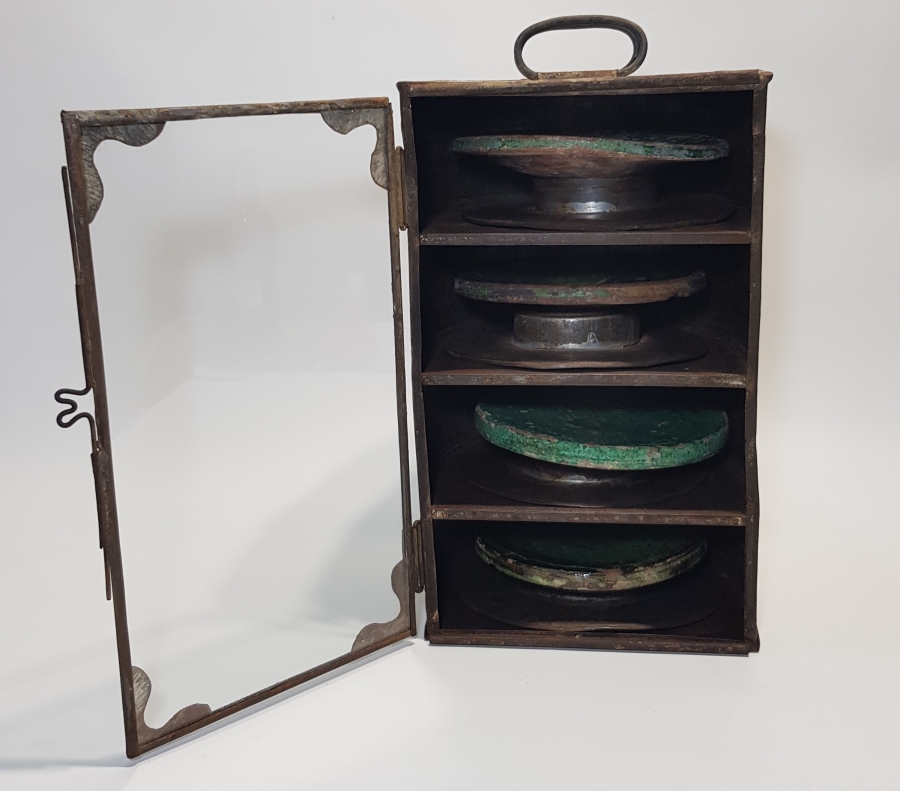 KUTUSUNDA OSMANLI DÖNEMİ ÇANAKKALE SERAMİK MACUNLUK SETİ - ÇOK NADİR 