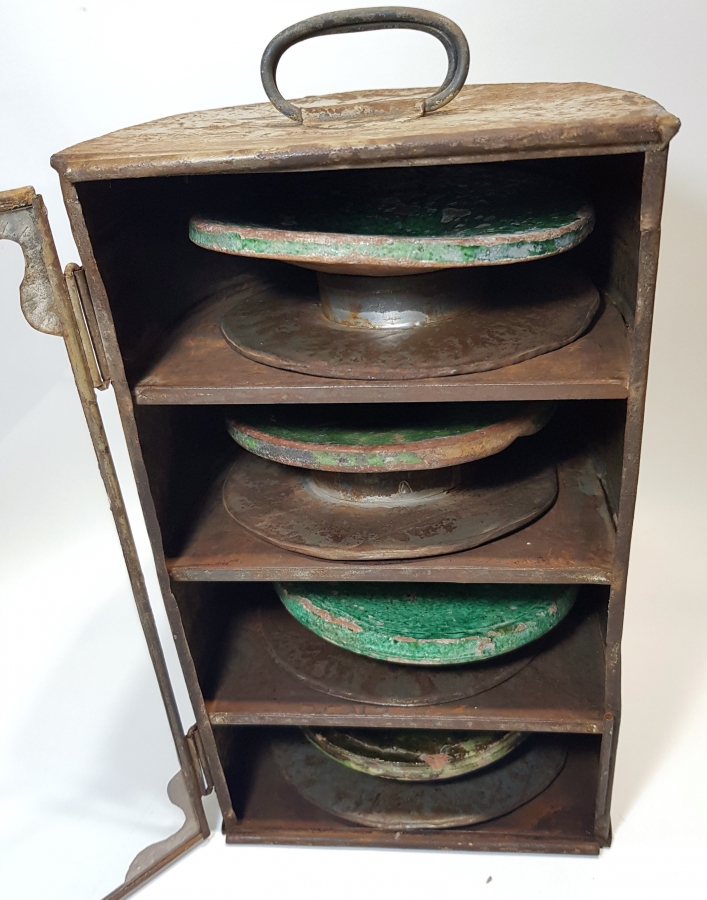 KUTUSUNDA OSMANLI DÖNEMİ ÇANAKKALE SERAMİK MACUNLUK SETİ - ÇOK NADİR 