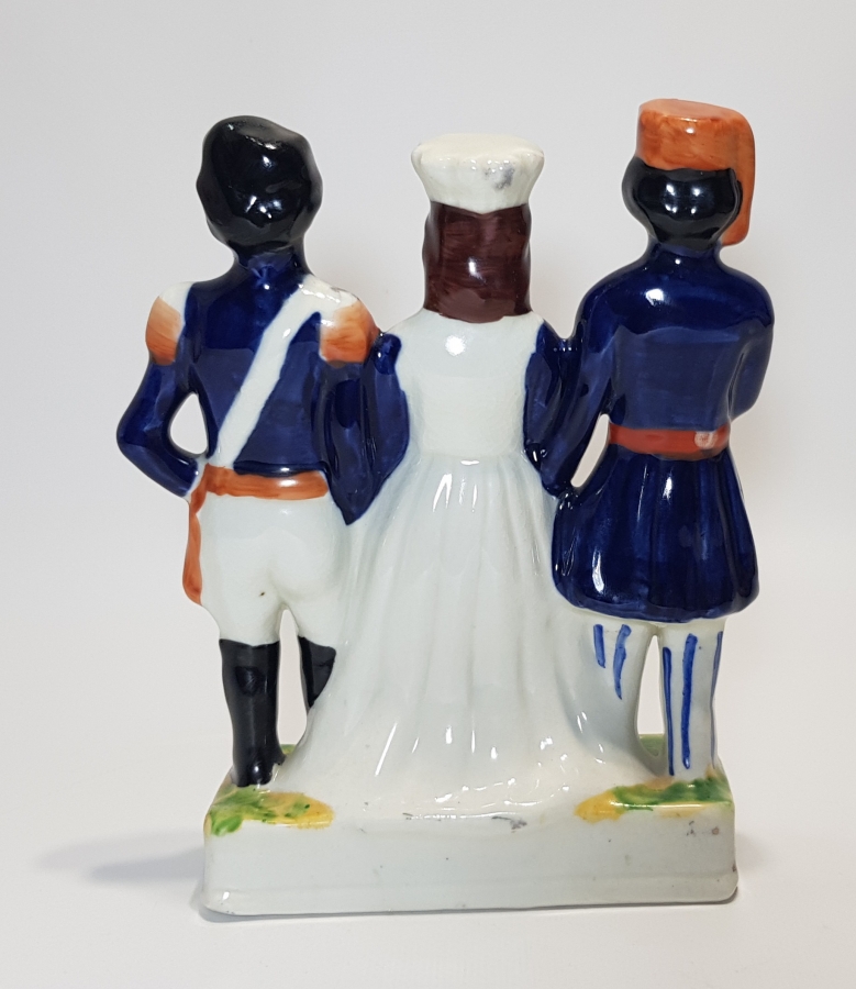 1856 KIRIM SAVAŞI HATIRASI ÜÇLÜ İTTİFAK LİDERLER KONULU PORSELEN HEYKEL - ÇOK NADİR