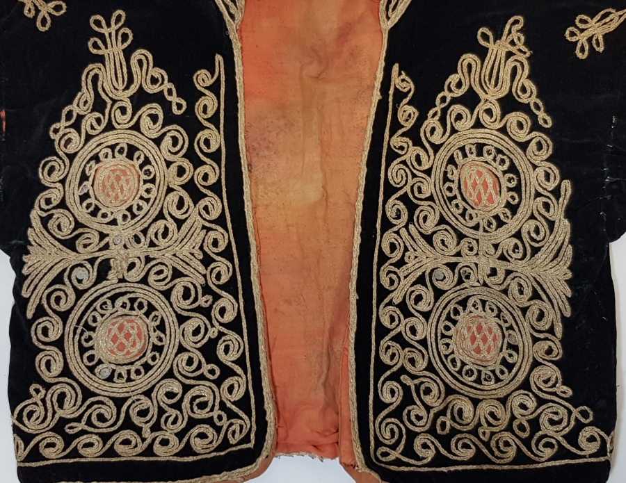 OSMANLI DÖNEMİ TAHTACI İŞİ BOL İŞLEMELİ GELİN CEPKENİ 