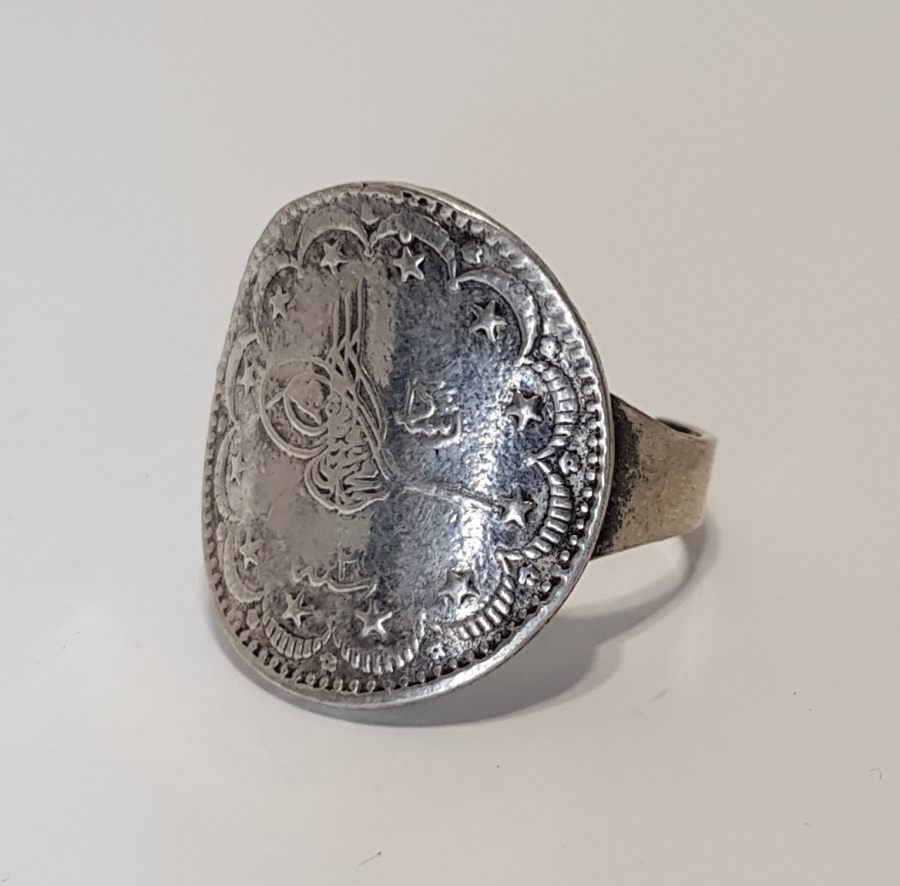 OSMANLI PARASINDAN DİZAYN EDİLMİŞ GÜMÜŞ YÜZÜK