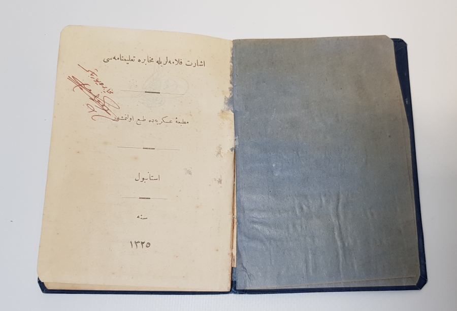 OSMANLICA KİTAP: 1909 İŞARET FLAMALARIYLA MUHAREBE TALİMNAMESİ