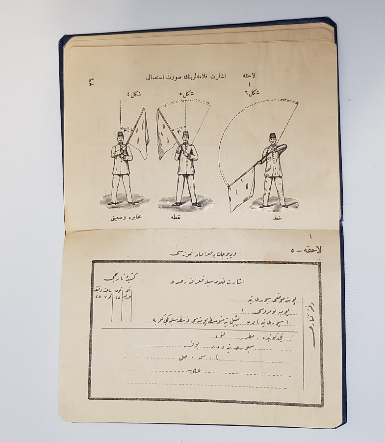 OSMANLICA KİTAP: 1909 İŞARET FLAMALARIYLA MUHAREBE TALİMNAMESİ