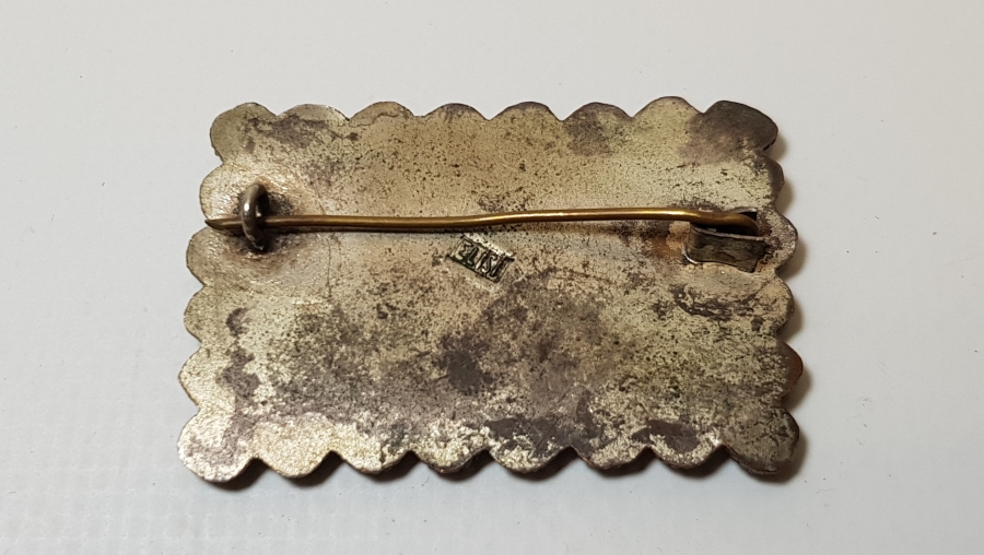 EL YAPIMI MAŞALLAH YAZILI GÜMÜŞ BROŞ