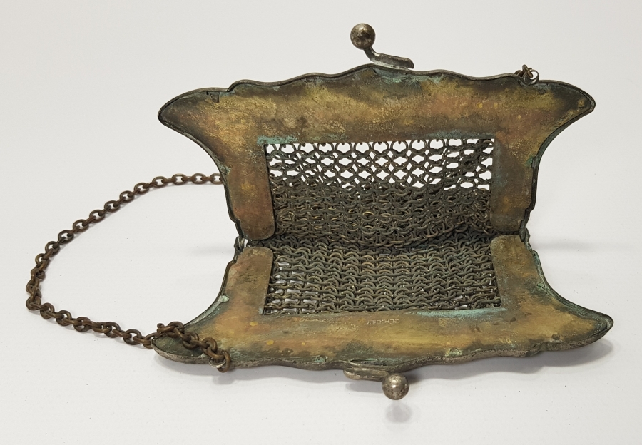 1900'LERDEN GÜMÜŞ KAPLAMA FRANSIZ GECE ÇANTASI