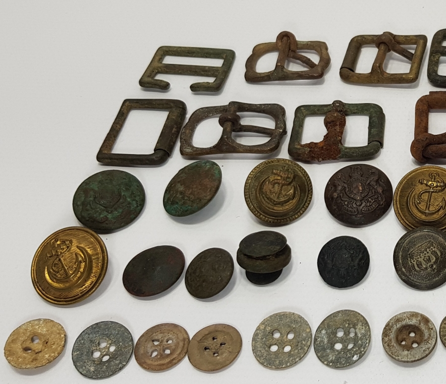 1. DÜNYA SAVAŞI DÖNEMİ DÜĞME VE KEMER TOKALARINDAN OLUŞAN ASKERİ LOT