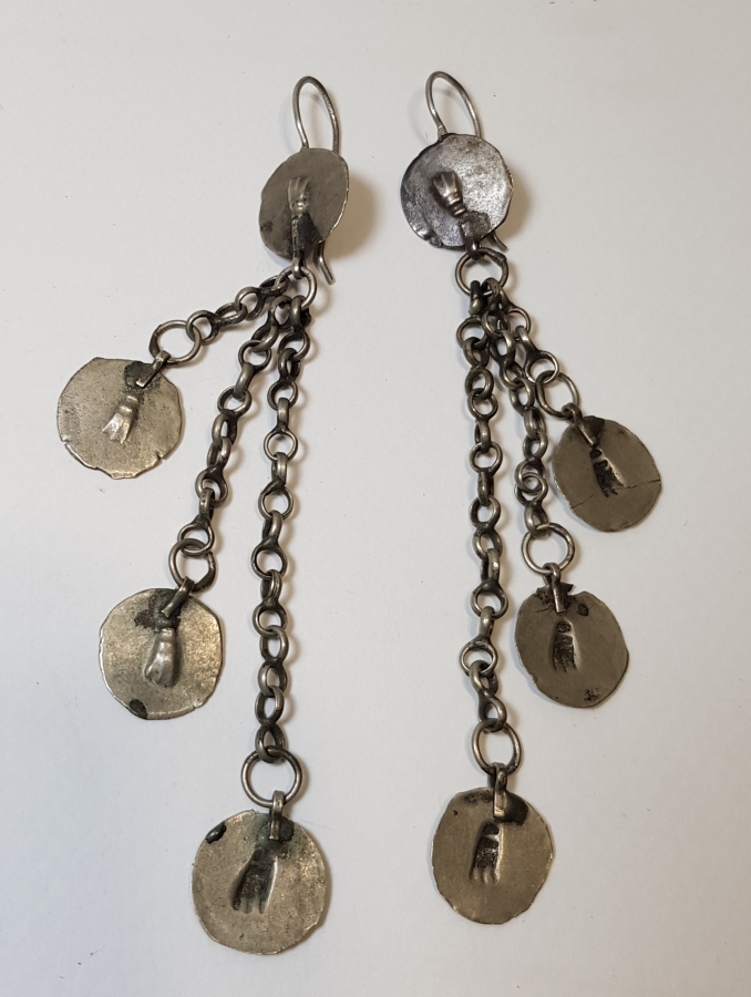 OSMANLI DÖNEMİ GÜMÜŞ AŞIK ZİNCİRLİ KÜPE