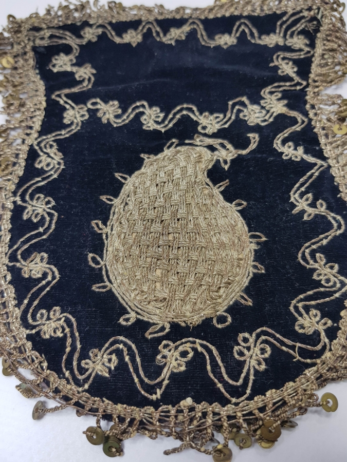 OSMANLI DÖNEMİ İKİ TARAFI SIRMA İŞÇİLİKLİ KESE