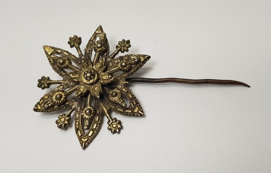 OSMANLI DÖNEMİ YILDIZ FORMLU GÜMÜŞ BROŞ