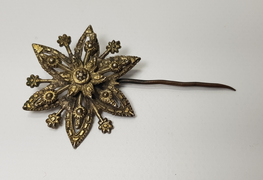 OSMANLI DÖNEMİ YILDIZ FORMLU GÜMÜŞ BROŞ