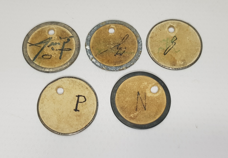 OSMANLI DÖNEMİ 5 ADET ZEYTİN TOPLAMA JETONU