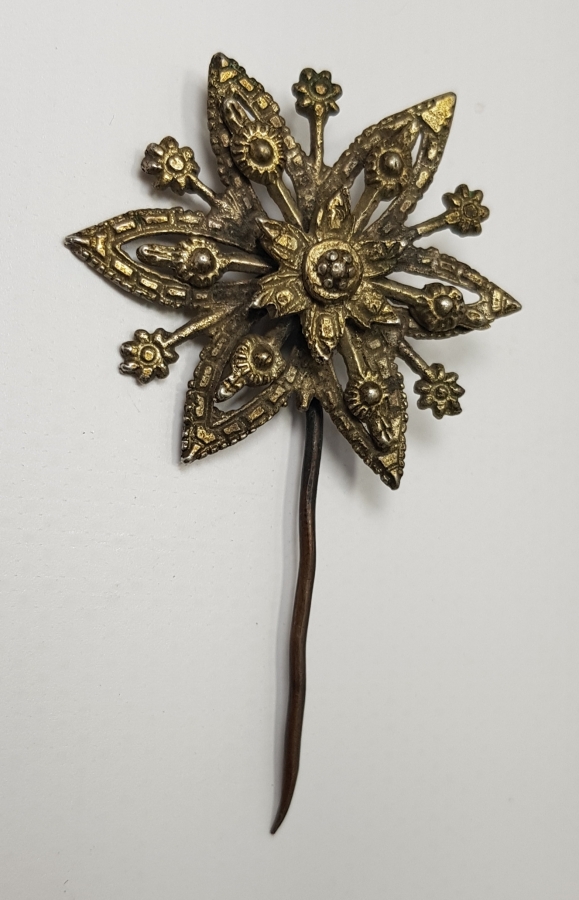 OSMANLI DÖNEMİ YILDIZ FORMLU GÜMÜŞ BROŞ