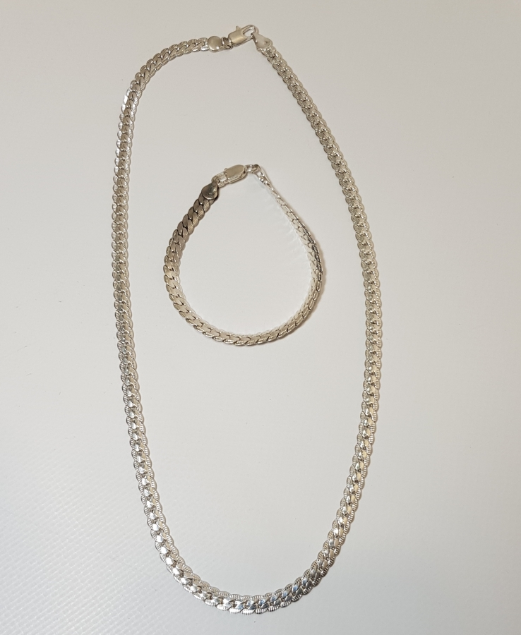 GÜMÜŞ KOLYE VE BİLEKLİK TAKIMI