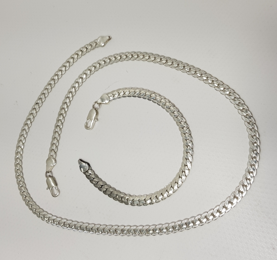 GÜMÜŞ KOLYE VE BİLEKLİK TAKIMI