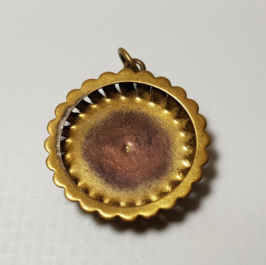 OSMANLI DÖNEMİ MAŞALLAH YAZILI MİNELİ ALTIN KOLYE UCU