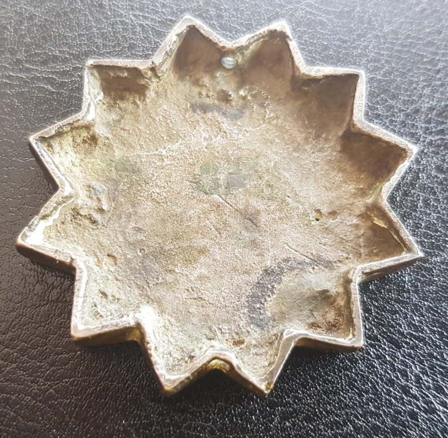 OSMANLI DÖNEMİ AY YILDIZLI GÜMÜŞ TESLİM TAŞI - ÇOK NADİR