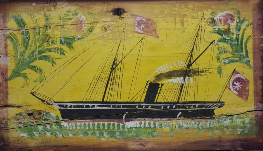 OSMANLI DÖNEMİ GEMİLİ SANDIK KAPAĞI