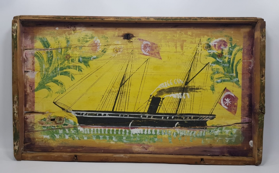 OSMANLI DÖNEMİ GEMİLİ SANDIK KAPAĞI