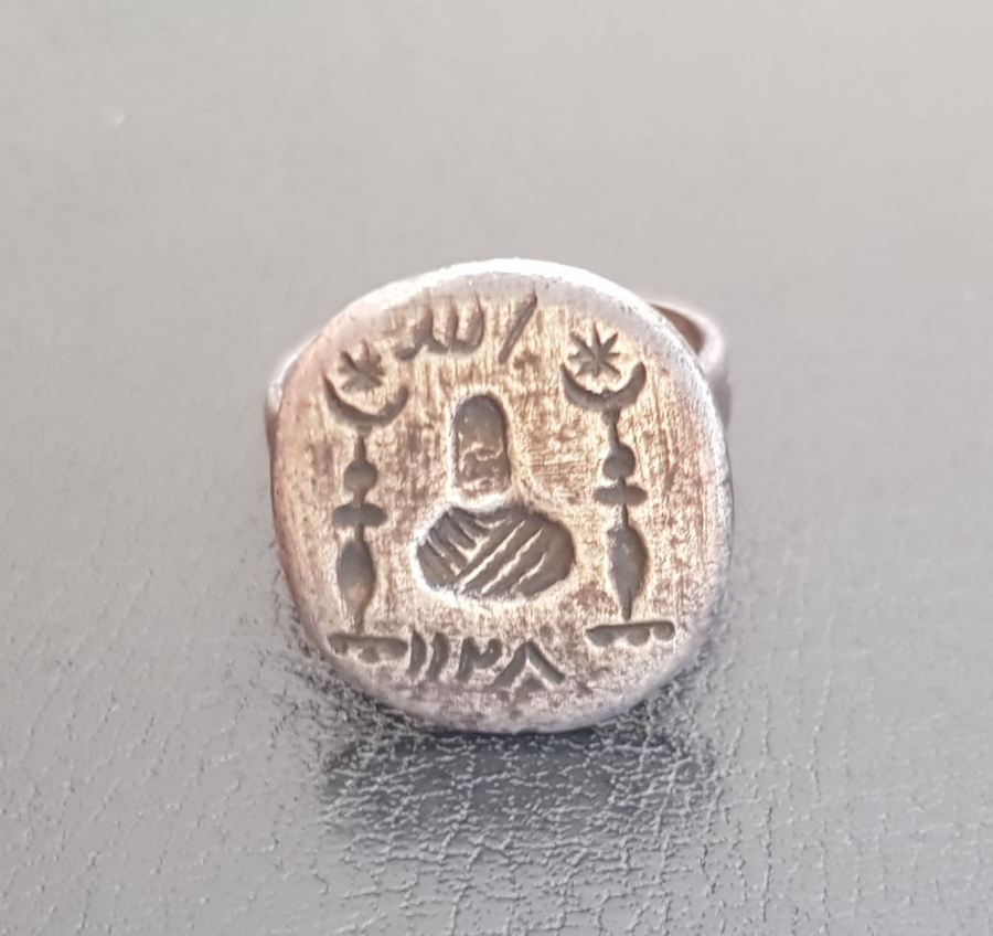 OSMANLI DÖNEMİ TEKKE İŞİ GÜMÜŞ YÜZÜK 