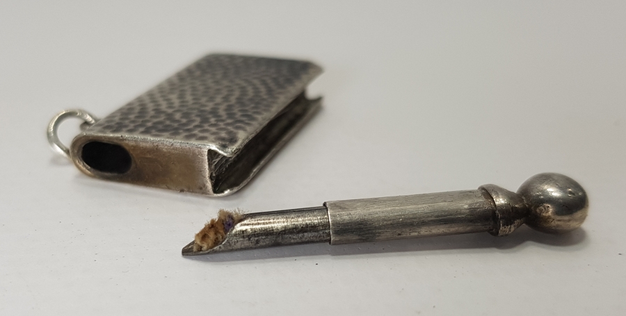 1900 BAŞLARI NADİR FORMDA GÜMÜŞ KİBRİTLİK