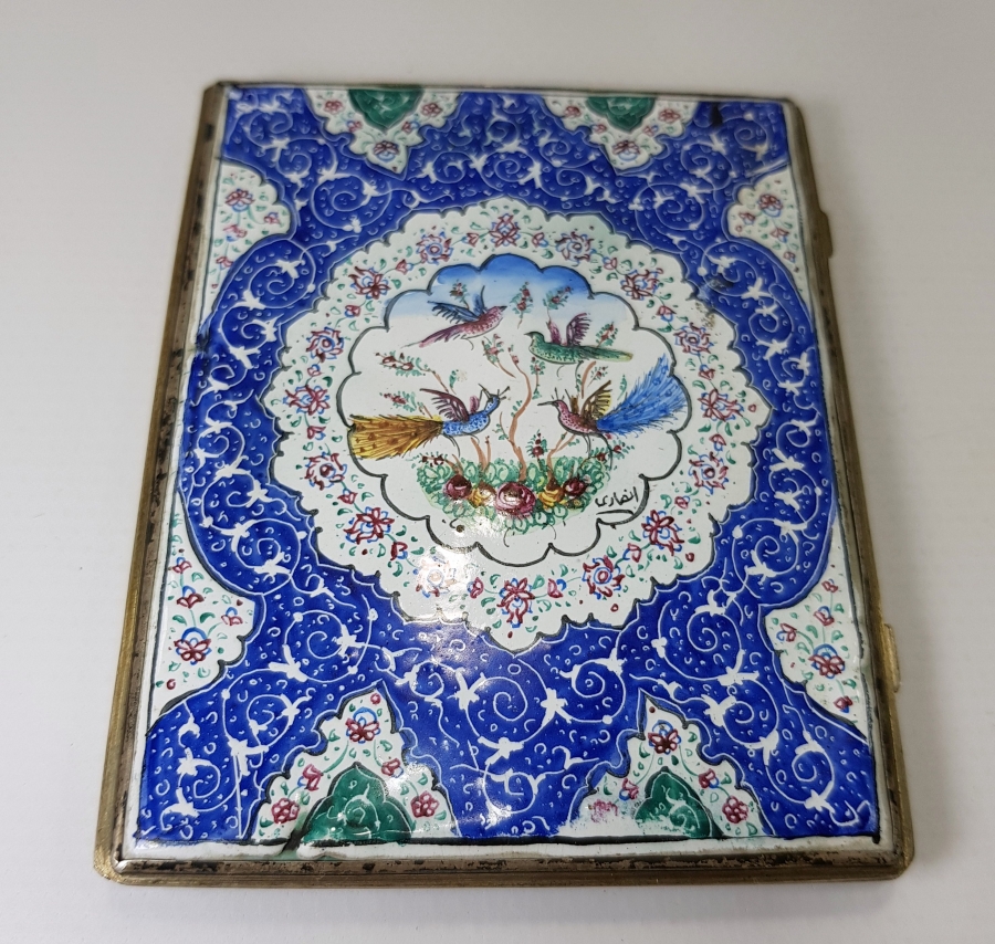 MİNELİ GÜMÜŞ SİGARA TABAKASI