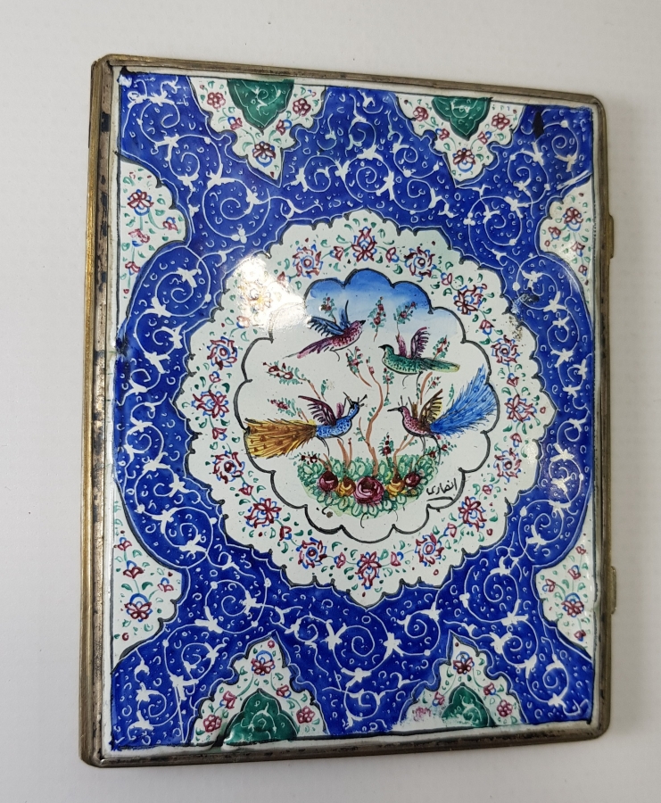 MİNELİ GÜMÜŞ SİGARA TABAKASI