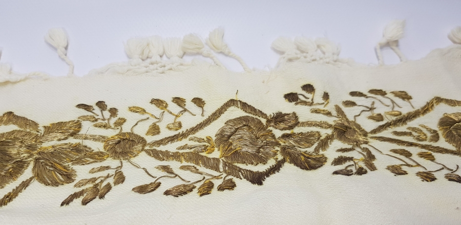 OSMANLI DÖNEMİ SIRMA İŞÇİLİKLİ HAVLU