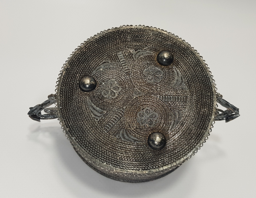 SAF GÜMÜŞTEN MAMUL TELKARİ İŞÇİLİKLİ GÜMÜŞ ŞEKERLİK