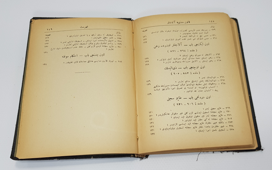 1927 OSMANLICA TÜRK MEDENİ KANUNU KİTABI