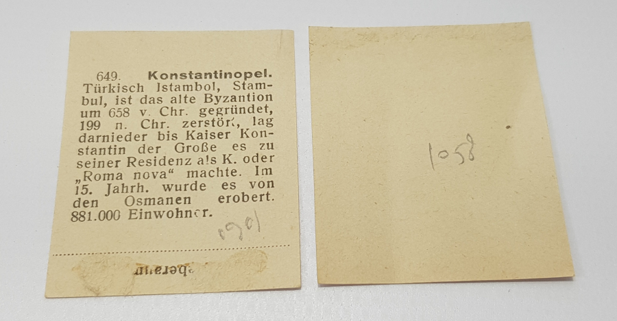 OSMANLI DÖNEMİ SALTANAT BAYRAĞI VE TUĞRA TEMALI İKİ ADET ÇİKOLATA KARTI 