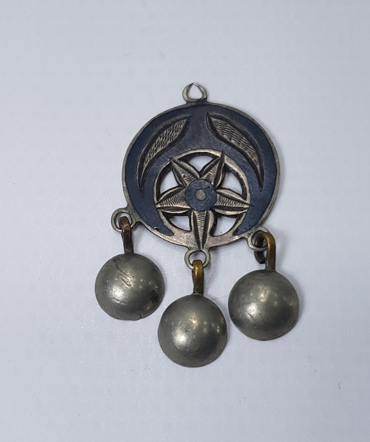 OSMANLI DÖNEMİ AY YILDIZLI SAVATLI GÜMÜŞ KOLYE