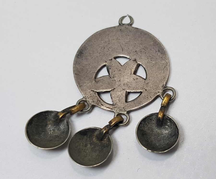 OSMANLI DÖNEMİ AY YILDIZLI SAVATLI GÜMÜŞ KOLYE