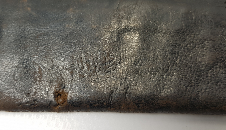 OSMANLICA MİSAK-I MİLLİ YADİGARI YAZILI DERİ SUBAY CÜZDANI