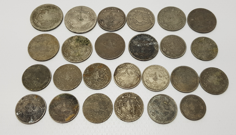 SULTAN MEHMED REŞAD DÖNEMİ 25 ADET NİKEL PARA