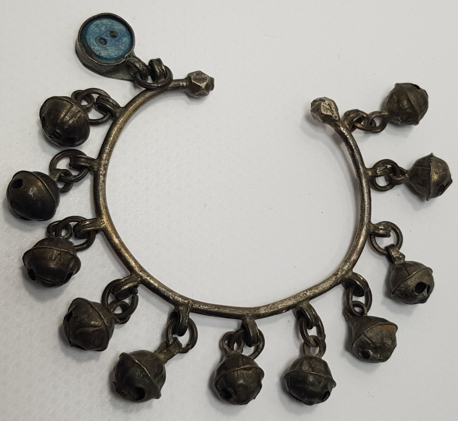 OSMANLI DÖNEMİ NAZAR BONCUKLU GÜMÜŞ HALHAL