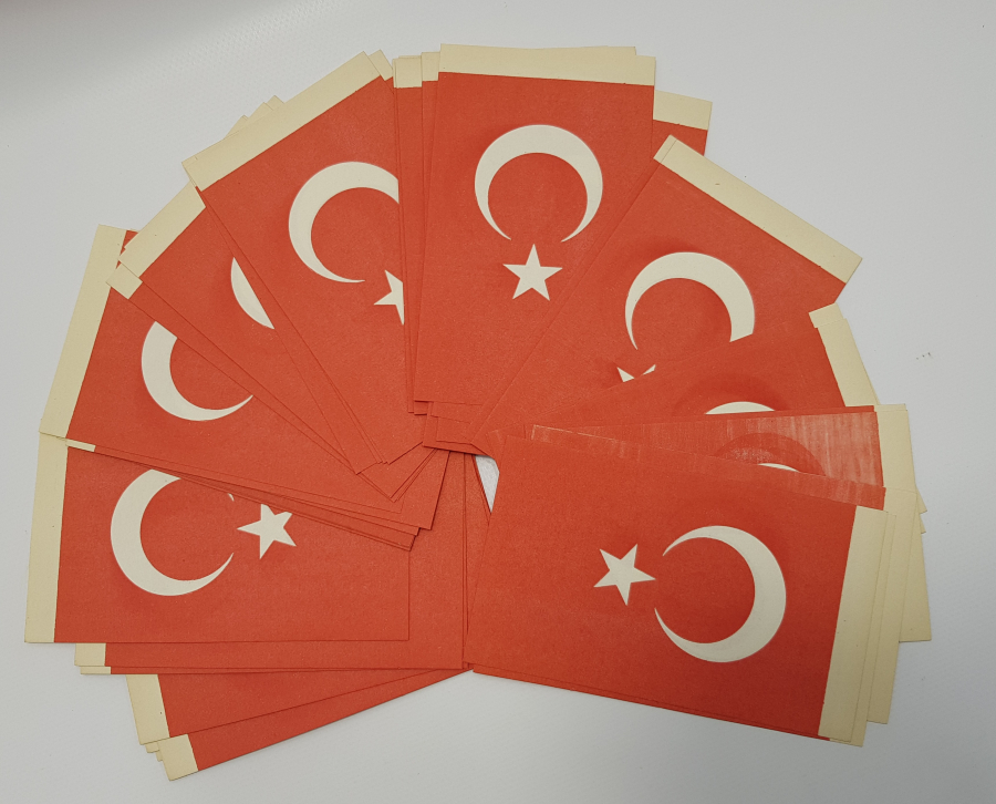 100 ADET KAĞIT BAYRAK 