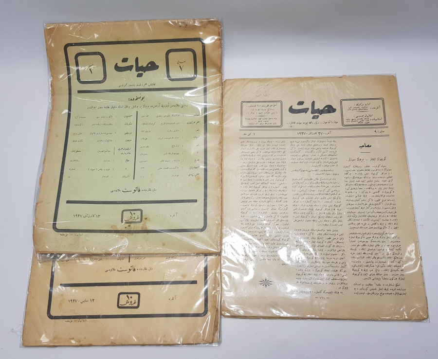 3 ADET OSMANLICA HAYAT DERGİSİ 