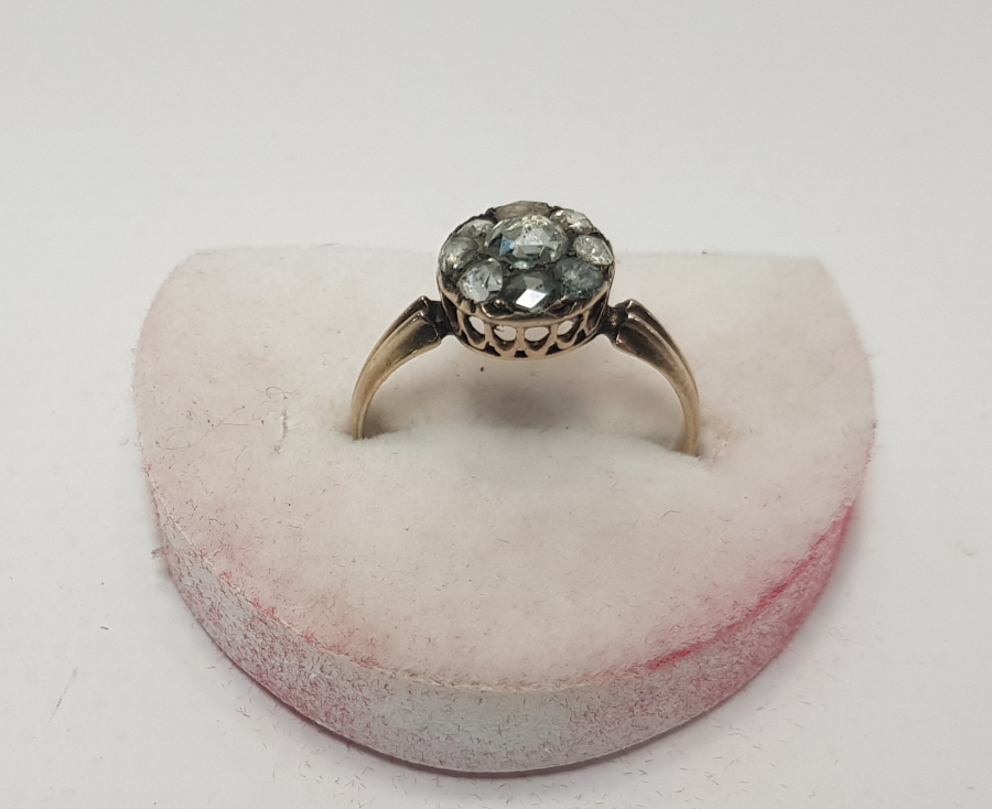 OSMANLI DÖNEMİ BÜYÜK BOY ELMASLI ALTIN YÜZÜK