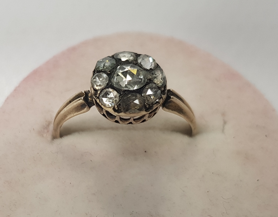 OSMANLI DÖNEMİ BÜYÜK BOY ELMASLI ALTIN YÜZÜK