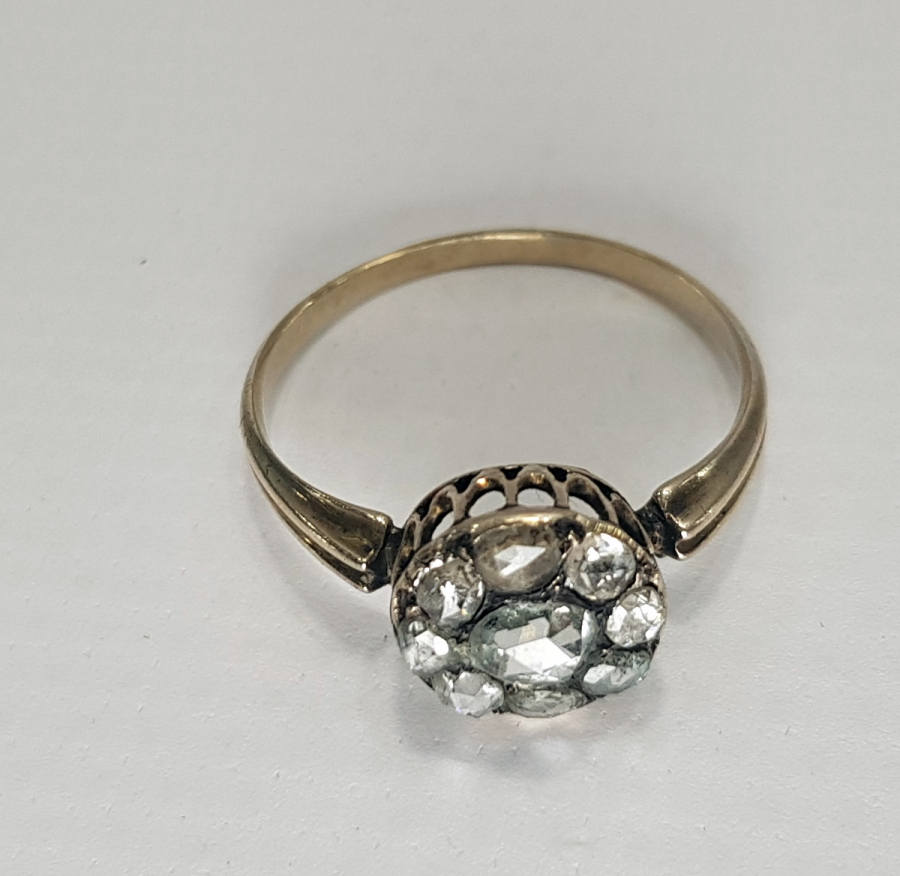 OSMANLI DÖNEMİ BÜYÜK BOY ELMASLI ALTIN YÜZÜK