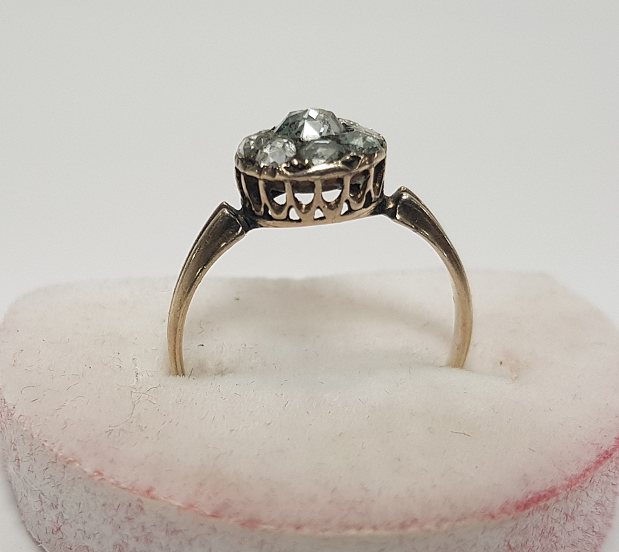 OSMANLI DÖNEMİ BÜYÜK BOY ELMASLI ALTIN YÜZÜK