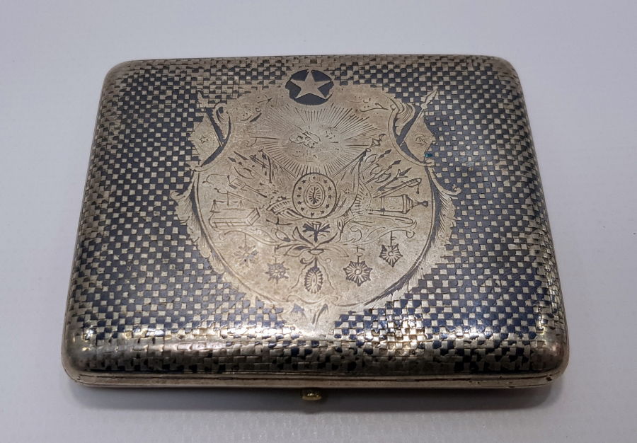 OSMANLI DÖNEMİ DEVLET ARMALI VAN İŞİ SİGARA TABAKASI