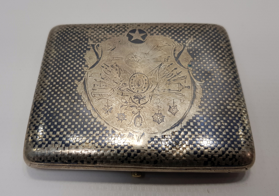 OSMANLI DÖNEMİ DEVLET ARMALI VAN İŞİ SİGARA TABAKASI